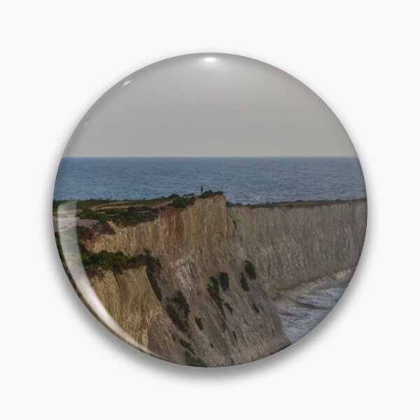 Item preview, Dramatic Coastal Cliffs Overlooking Rolling Sea Waves at Sunset With Rugged Vegetation and Path designed and sold by Nmallia.