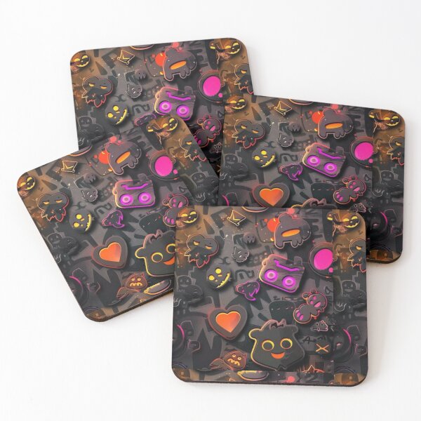 Item preview, 3D Neon Pop Art Sticker Collage - Cyberpunk Graffiti Monster Pattern designed and sold by UrbanCanvas 111.