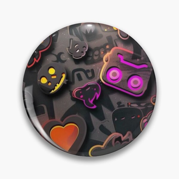 Item preview, 3D Neon Pop Art Sticker Collage - Cyberpunk Graffiti Monster Pattern designed and sold by UrbanCanvas 111.