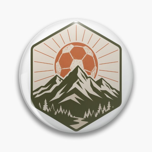 Item preview, Vintage Mountain Soccer Adventure Badge designed and sold by Anne97s.