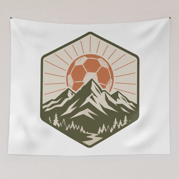 Item preview, Vintage Mountain Soccer Adventure Badge designed and sold by Anne97s.