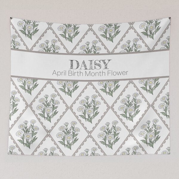 Item preview, April Birth Month Flower Daisy Pattern | Vintage Botanical Cottagecore Floral Design designed and sold by storieslanguage.
