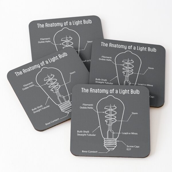 Item preview, Anatomy of Edison Bulb Blueprint designed and sold by drTerrens.