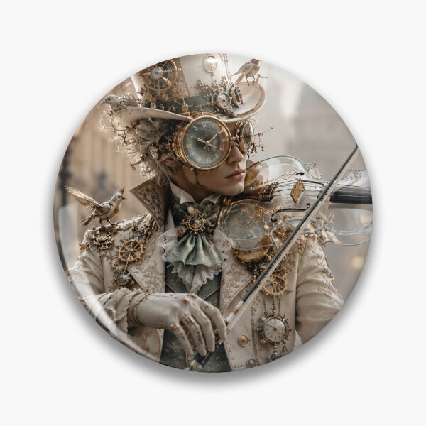 Item preview, he Clockwork Violinist – Steampunk Glass Violin Fantasy Art designed and sold by marianka91.