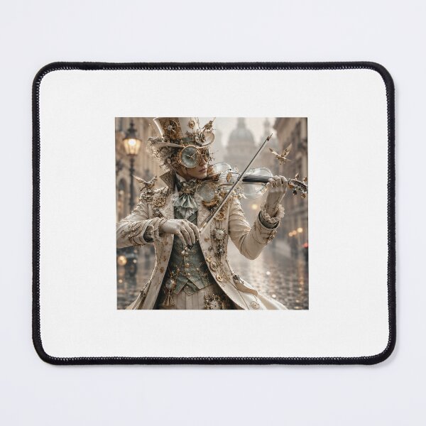 Item preview, he Clockwork Violinist – Steampunk Glass Violin Fantasy Art designed and sold by marianka91.