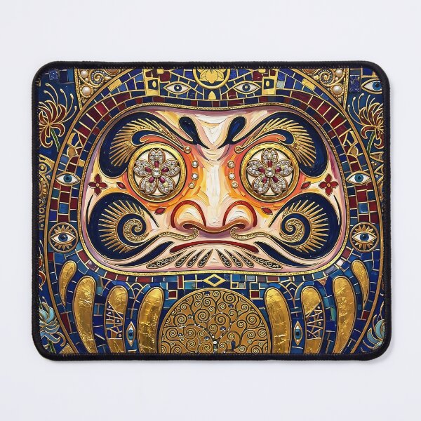 Item preview, Golden Klimt Inspired Original Character Daruma Mosaic designed and sold by hepcat-plus.