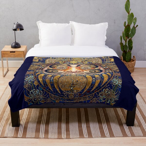 Item preview, Golden Klimt Inspired Original Character Daruma Mosaic designed and sold by hepcat-plus.