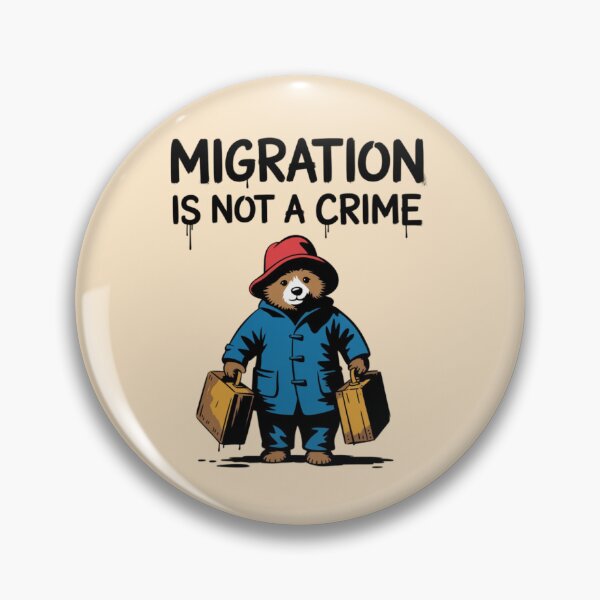 Item preview, Banksy Bear - Migration is not a crime designed and sold by 123ks.
