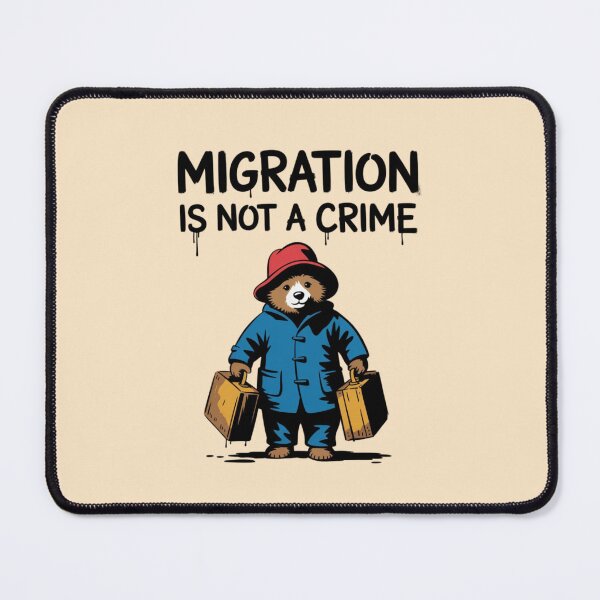Item preview, Banksy Bear - Migration is not a crime designed and sold by 123ks.
