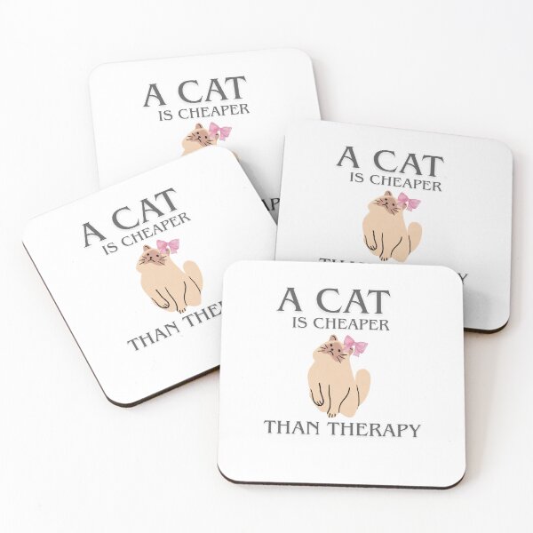 Item preview, A cat is cheaper than terapy - sweet cat designed and sold by Tshirtmania4you.