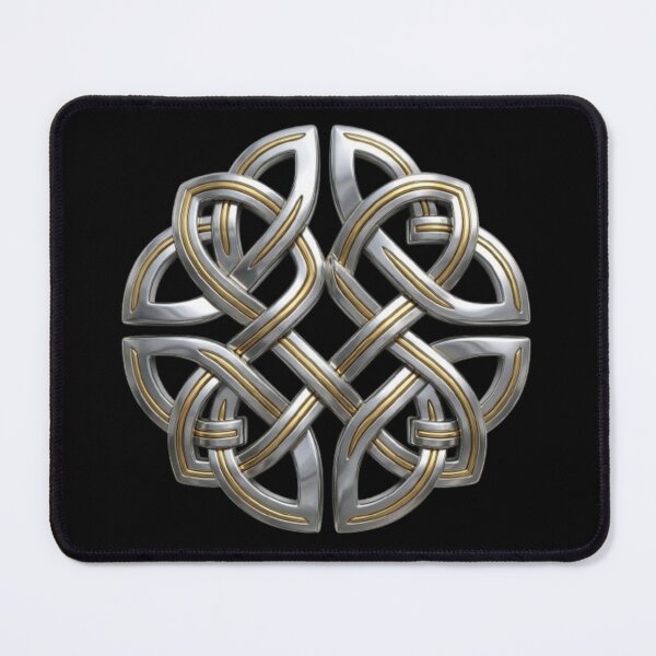 Item preview, Celtic Knot 3D Metal Silver Gold Irish Heritage Heraldic Symbol Design designed and sold by ProjectNoah.