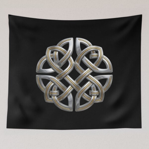 Item preview, Celtic Knot 3D Metal Silver Gold Irish Heritage Heraldic Symbol Design designed and sold by ProjectNoah.