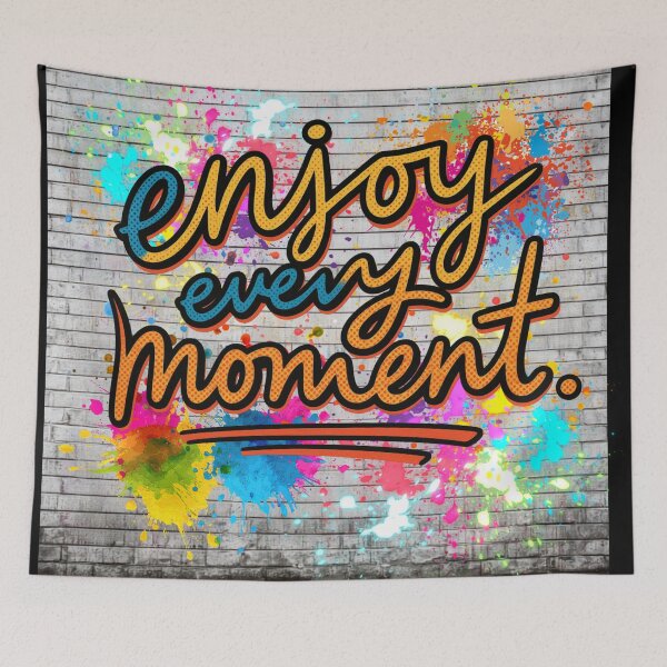 Item preview, Enjoy Every Moment Graffiti Typography designed and sold by Khadigadesings.
