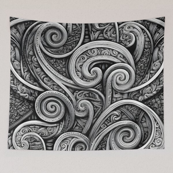 Item preview, New Zealand Māori Paua Pattern Koru Design 921 designed and sold by GrinGalore.