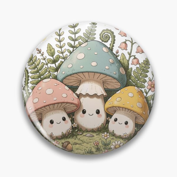 Item preview, Cute Cottagecore Mushroom Forest Friends designed and sold by Yuliik.