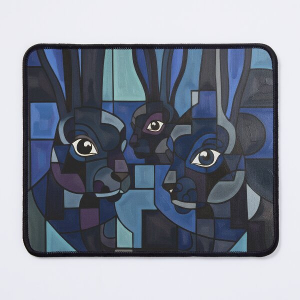 Item preview, Stained glass rabbit judgement  designed and sold by Cathedral of Curiosity.