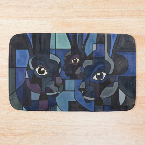 Item preview, Stained glass rabbit judgement  designed and sold by Cathedral of Curiosity.