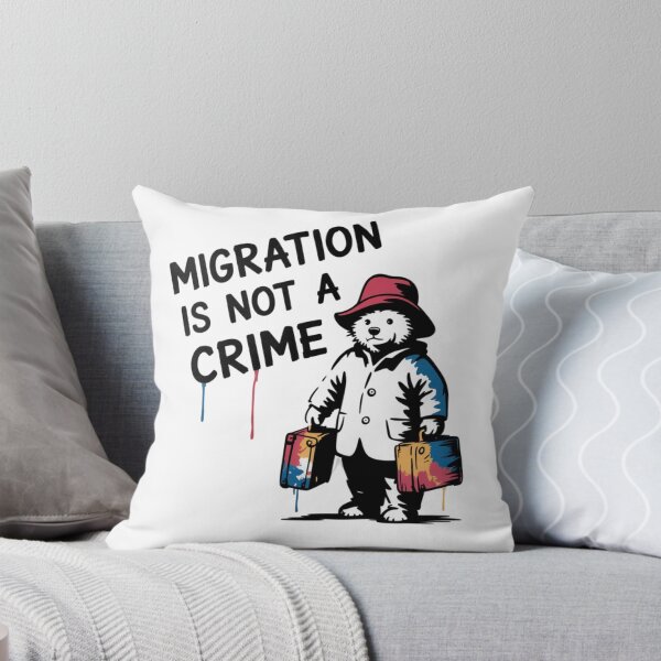 Item preview, Banksy Bear - Migration is not a crime designed and sold by 123ks.