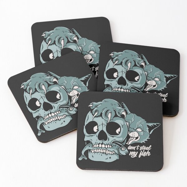 Item preview, Don't Steal My Fish – Funny Cat Skull Graphic T-Shirt designed and sold by FanshopMA.