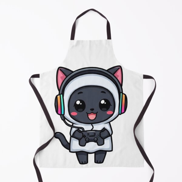 Item preview, Cute Ghost Kitty Gamer RGB Headset Kawaii Halloween Sticker designed and sold by Stylestickers55.