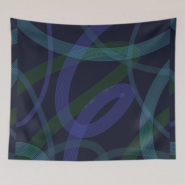 Item preview, Neon Ribbon Flow | Modern Geometric Abstract Line Art designed and sold by GemniShop.