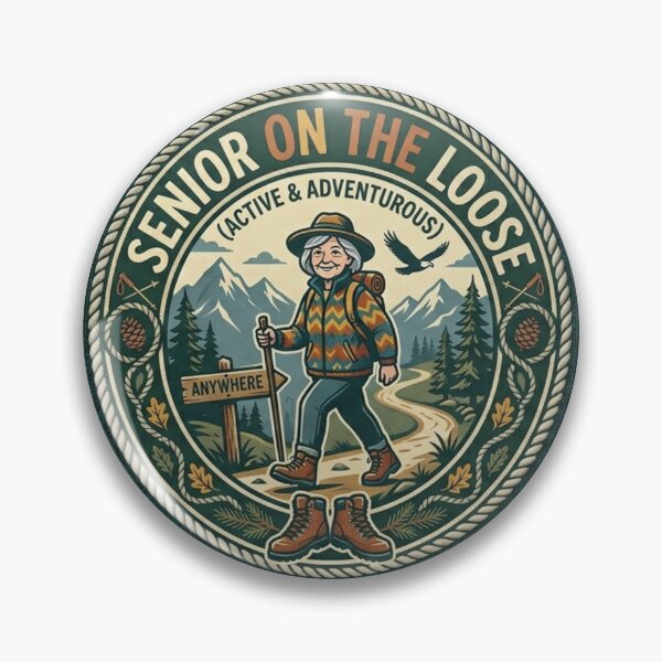 Item preview, Senior on the Loose Hiking Adventure Active Lifestyle designed and sold by thoughtswear.