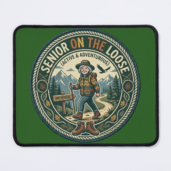 Item preview, Senior on the Loose Hiking Adventure Active Lifestyle designed and sold by thoughtswear.