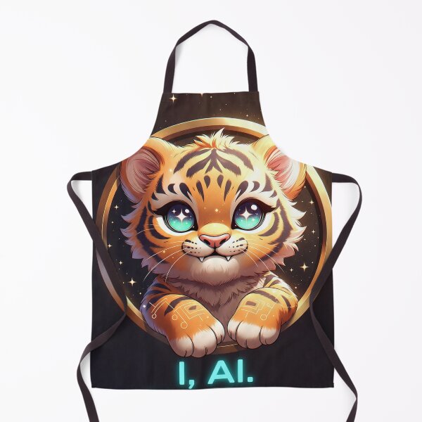 Item preview, Cute Tiger Cub Portrait Kids Gift Kawaii Tiger Art Sticker Poster NeoTigLuna designed and sold by NeoTigLuna.