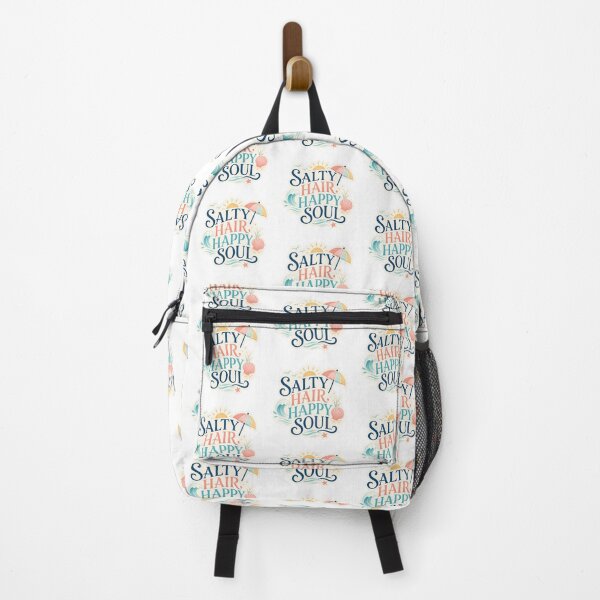 Item preview, Salty hair, happy soul: summer quote sticker design for the beach. designed and sold by FusiTink.
