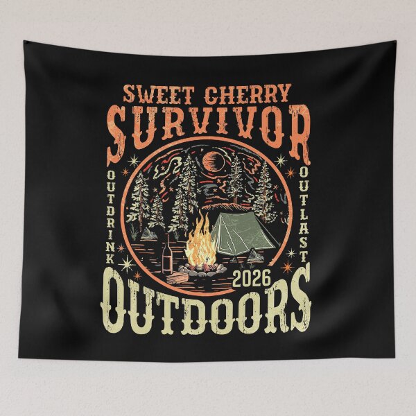Item preview, Sweet Cherry Survivor 2026 Outdrink Outlast Outdoors designed and sold by schoolofbullies.