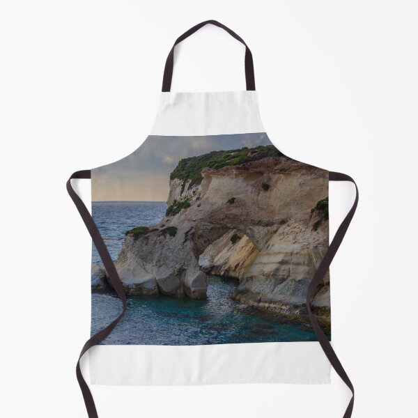 Item preview, Dramatic Coastal Sea Arch and White Limestone Cliffs Over Turquoise Waters at Sunset designed and sold by Nmallia.