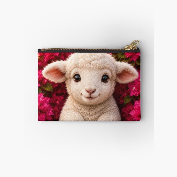 Item preview, Cute Baby Lamb in Blooming Pink Flowers designed and sold by Rohan132.