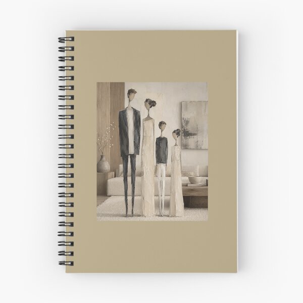 Item preview, Modern Textured Family Portrait – Minimalist Palette Knife Art designed and sold by marianka91.
