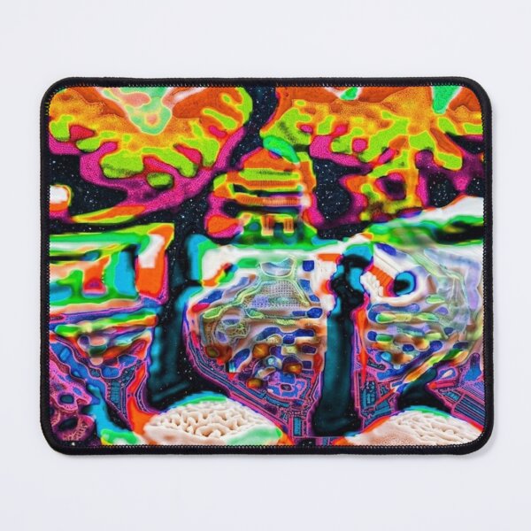 Item preview, Adversarial Neon Dreamscape Abstract Art – Psychedelic Cyberpunk Surreal Vision designed and sold by Charonde.