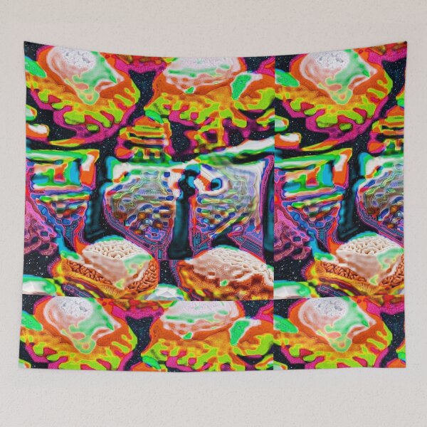 Item preview, Adversarial Neon Dreamscape Abstract Art – Psychedelic Cyberpunk Surreal Vision designed and sold by Charonde.