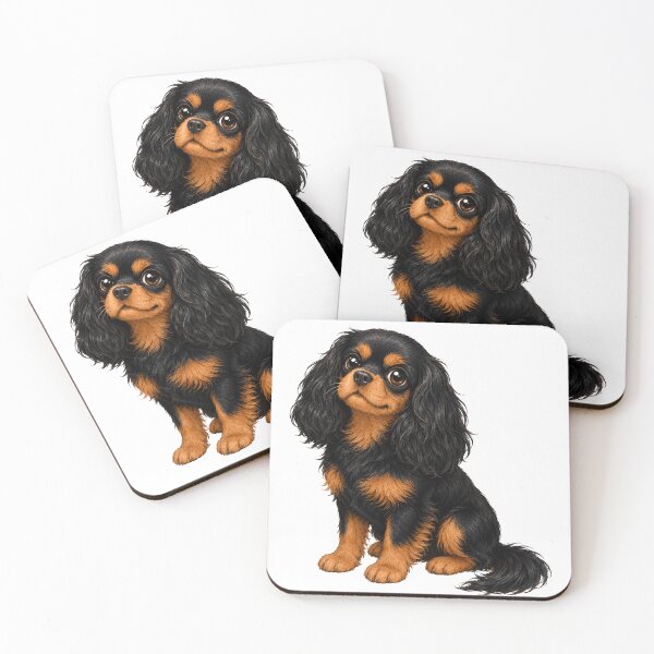 Item preview, Cavalier King Charles Spaniel Black and Tan | Noble Canine Portrait designed and sold by SakuraWaStyle.