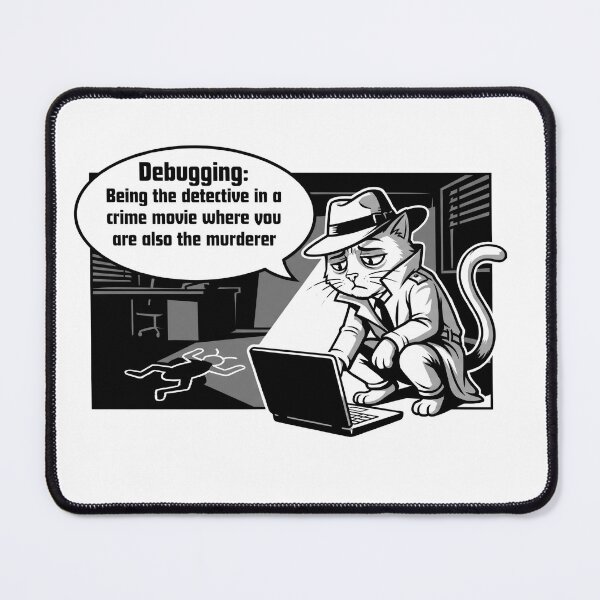 Item preview, Funny Debugging Detective Cat Film Noir designed and sold by pattman.