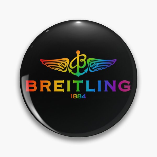 Artikelvorschau, Breitling-Logo mit Regenbogenverlauf, 1884 entworfen und verkauft von PilotandPlane.