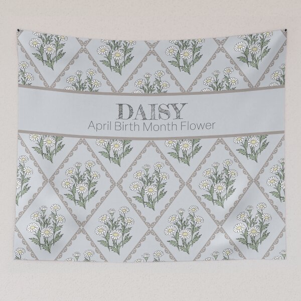 Item preview, Daisy Flower Pattern April Birth Month | Vintage Botanical Cottagecore Floral Design designed and sold by storieslanguage.