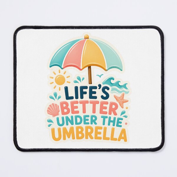 Item preview, Life is better under the umbrella: a beautiful and colorful summer beach design. designed and sold by FusiTink.