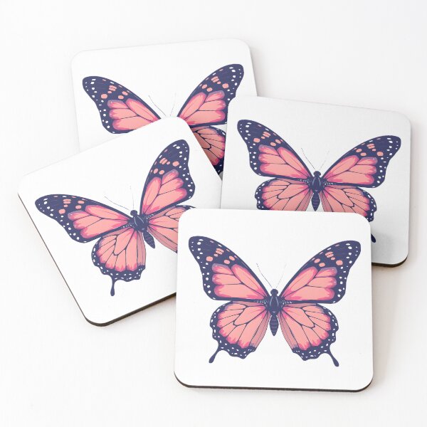 Item preview, Pink Butterfly Sticker | Cute Monarch Butterfly Aesthetic Nature Art designed and sold by dreamz-world.