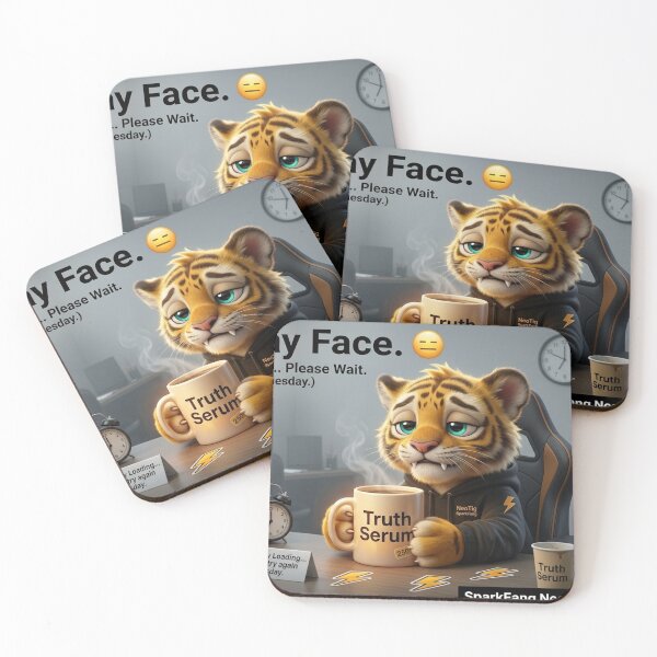 Item preview, Funny Monday Face Tiger Mug Coworker Gift Office Humor Work Gift NeoTigLuna designed and sold by NeoTigLuna.