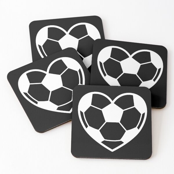Item preview, Heart Shaped Soccer Ball Silhouette White  designed and sold by Anne97s.