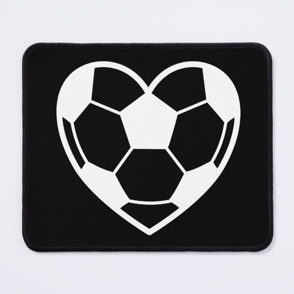 Item preview, Heart Shaped Soccer Ball Silhouette White  designed and sold by Anne97s.