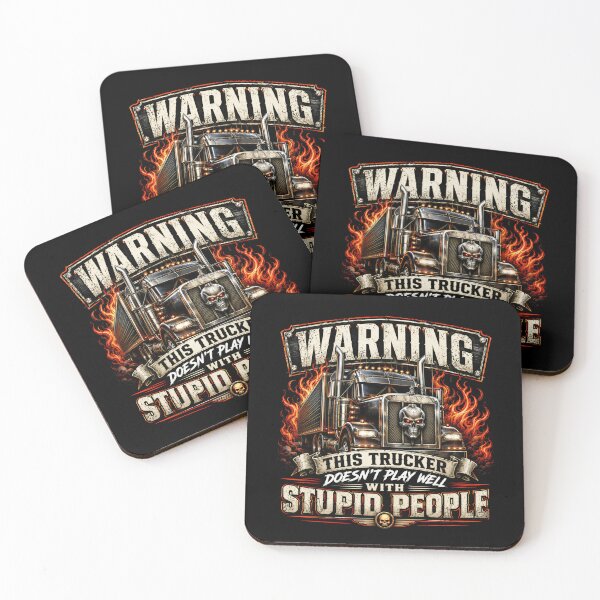 Item preview, This Trucker Doesn’t Play With Stupid People designed and sold by Victor Shadehorn.