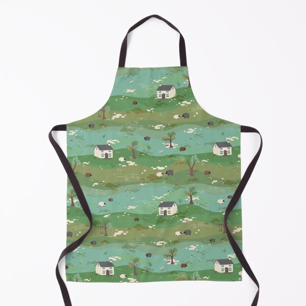 Item preview, Countryside Cottage Seamless Pattern designed and sold by TigzKitty.