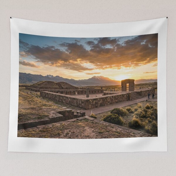 Item preview, Sunset over Tiwanaku ruins in Bolivia. designed and sold by LCPcreations.