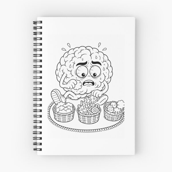 Item preview, Which Problem Should Ruin My Day First? Funny Brain Cartoon designed and sold by ComedyInkFactor.