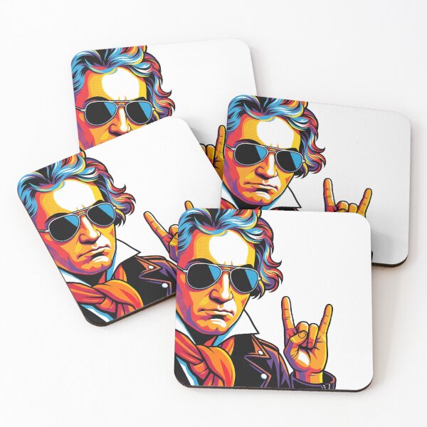 Item preview, Classic Rock Beethoven Sunglasses Leather Jacket Pop Art designed and sold by pattman.