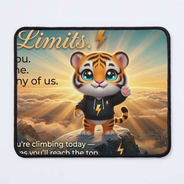 Item preview, Funny Tiger Motivation Poster No Limits Inspirational Gift Cute Animal Art NeoTigLuna designed and sold by NeoTigLuna.